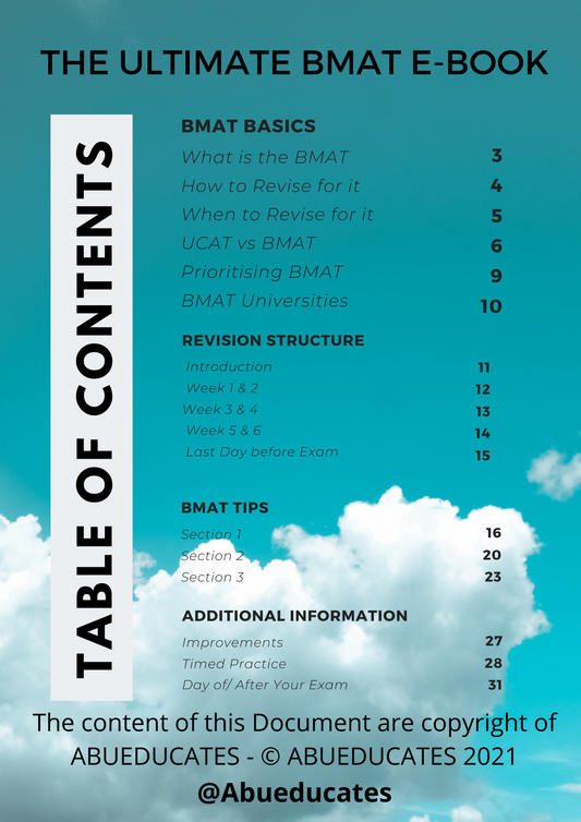 BMAT E-book (for Scientific/ Essay Skills)